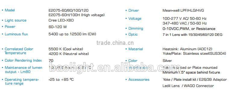 equivalent of HPS/MHD light source 90-100LM/W 10,000hours lifespan 5years warranty LED outdoor project lighting bridge lamps