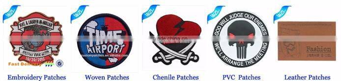 3D Custom High quality personalized fr clothing sew on embroidered patches no minimum