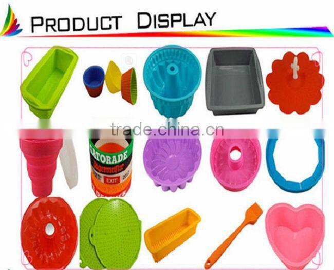 FDA LFGB Approved Colorful Silicone Mold For Cake and Donut