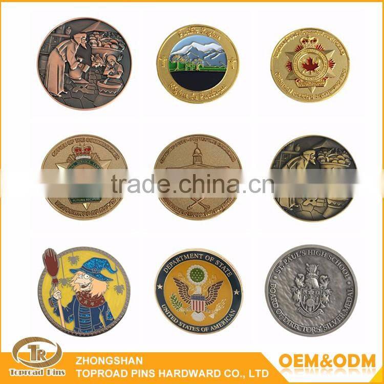Metal Souvenir Custom Gold Plated Special Design United Navy challenge coin