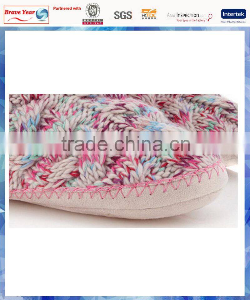 space dyed cable knit girls boots with cute pom pom