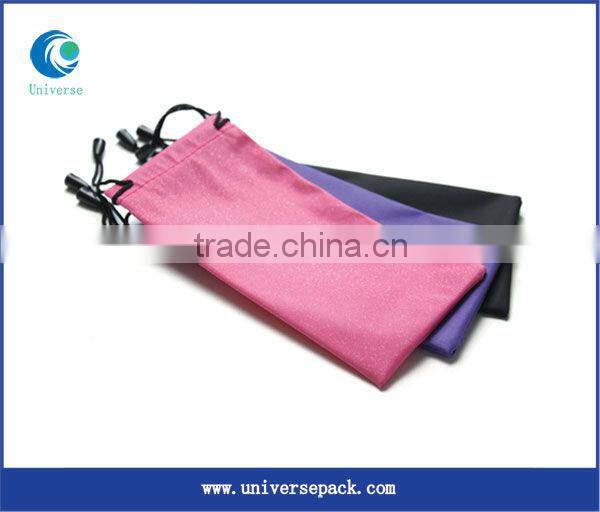 Portable pu glasses bag with spring