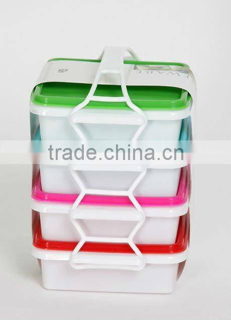 4 layers a set rectangle plastic food container