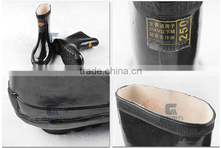 High Voltage Gumboot Men Dielectric Insulated rubber boots