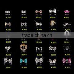 2016 the most popular design sliver glod nail jewelry, alloy nail art decoration, metal nail art