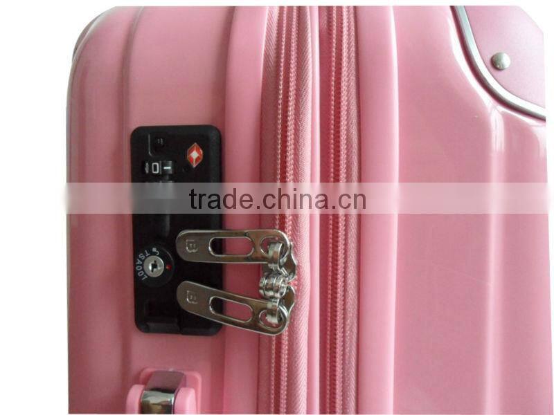 2104new type pure PC luggage trolley case,pink trolley luggage 20,24,28