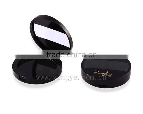 Round big high-quality blush compact powder container with small window