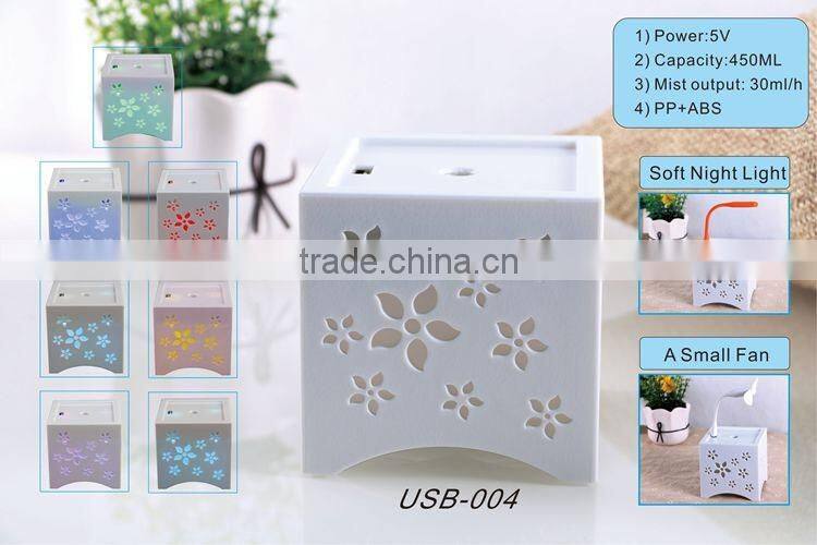 4 in 1 Aroma Humidifier USB lamp and Fan