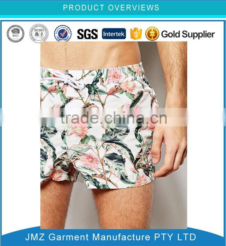 Digital print flower swimwear custom your own design board shorts