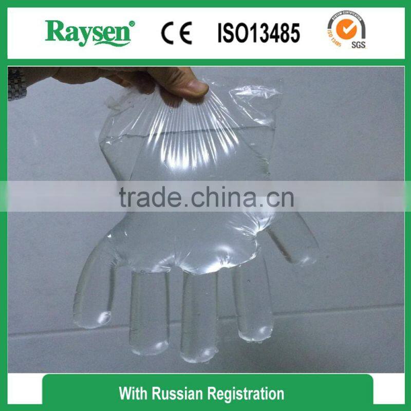 Biodegradable disposable PE gloves transparent gloves plastic gloves from China