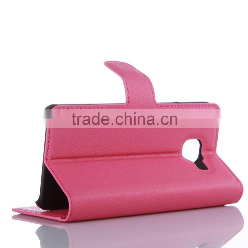 Factory Price Lichee Leather Pouch Wallet Case Folio Stand Cover for Samsung GALAXY A3 A310