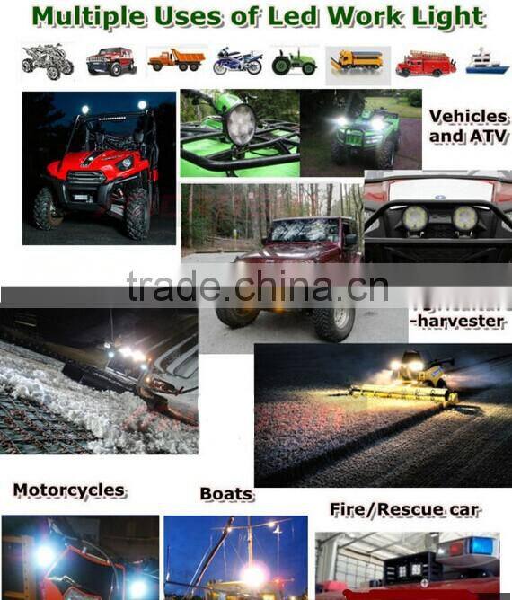 Round 45/60w led working light crome front,auto led work light,7 inch 60W LED WORK LIGHT