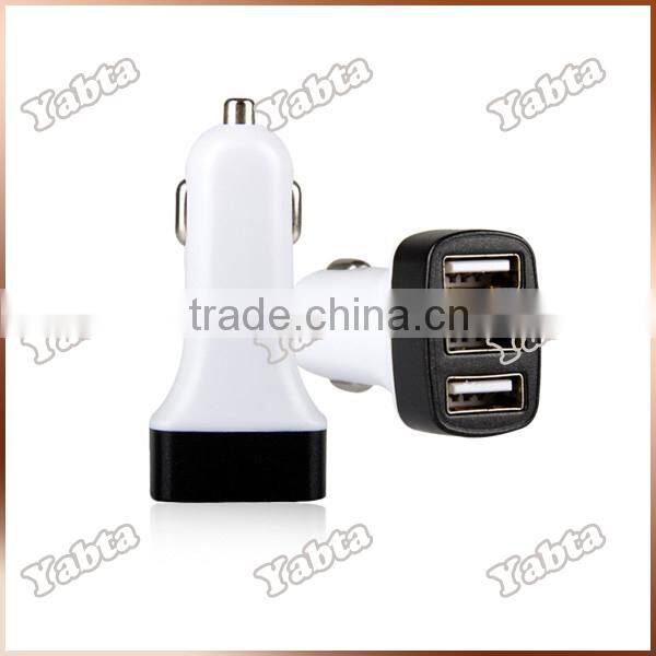 OEM Car charger supplier - YABTA 25W 12-24V 5.1A 3 port usb car charger, protable for iphone 3 usb car charger