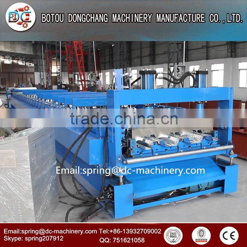 Metal trapezoidal sheet floor deck roll forming machine