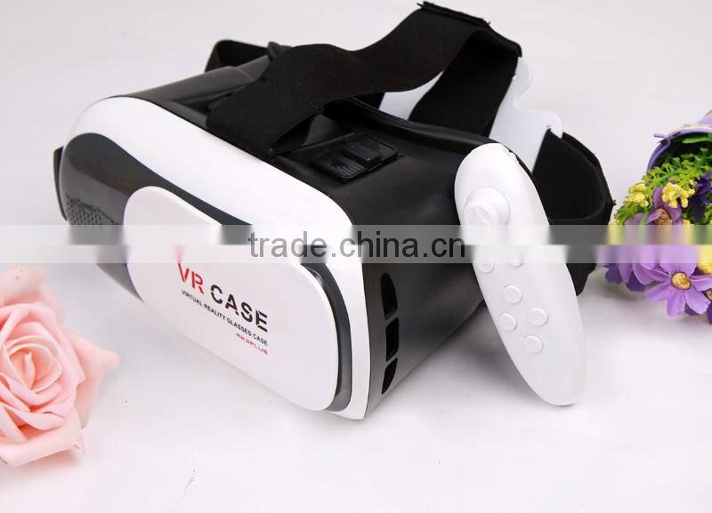 new product 2016 vr box 5th generation 3D glasses with remote for blue sexy video