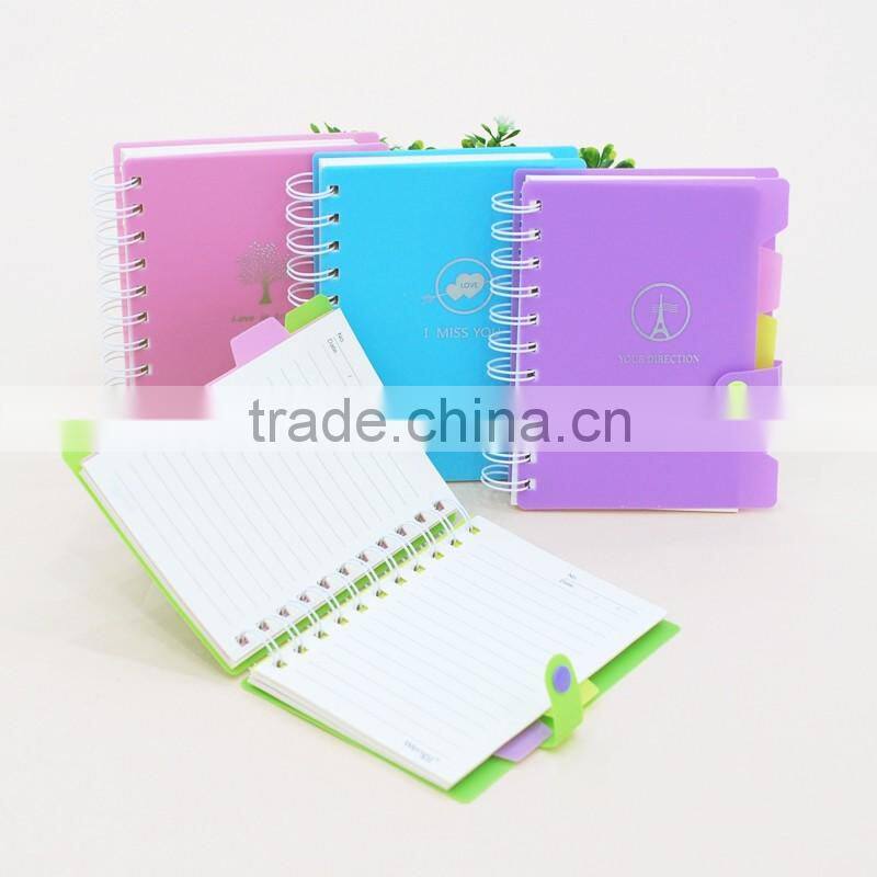 Newly design 2016 hard pp cover spiral notebooks suppliers and manufacturer made in china
