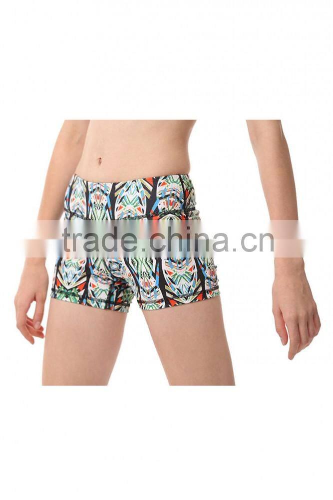 Wholesale Activewear Oragnic Yoga Cloth Lady Printed Shorts