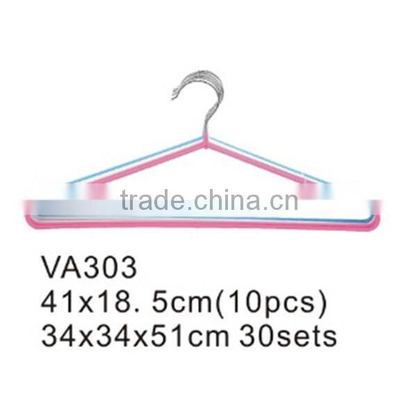 VA300 factory price high quality metal laundry plastic coated wire hanger