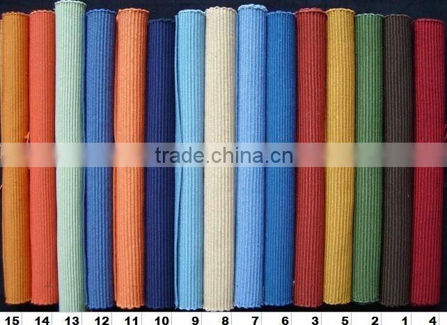 Cotton fabric Jacquard tapestry christmas tree placemats ,ribbed placemat
