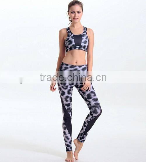 Leopard Print Girls Wearing Yoga Pants High Stretch Elastic Girls Wearing Yoga Pants