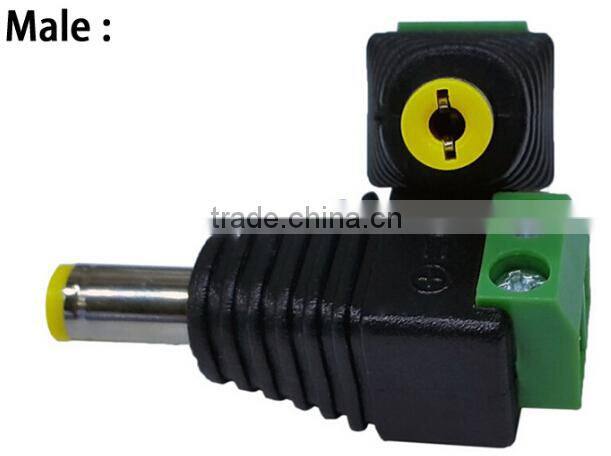 Male and female DC connectors BNC connector for CCTV