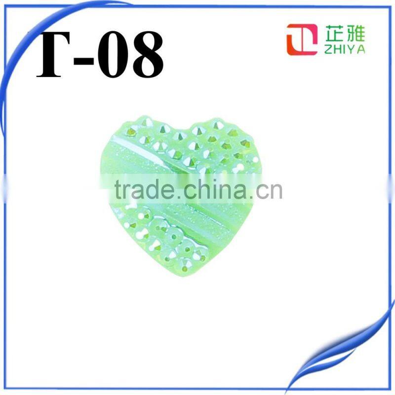 Most Popular Products for 2016 colorful Rhinestone Heart Charms Wholesale Druzy Beads for Jewelry