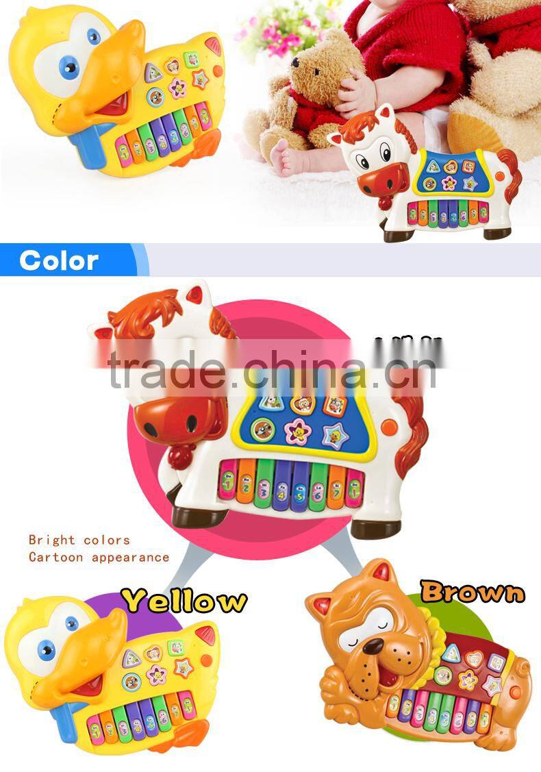 Chuangfa toys--Education electric piano toys, cartoon horse piano toys for baby