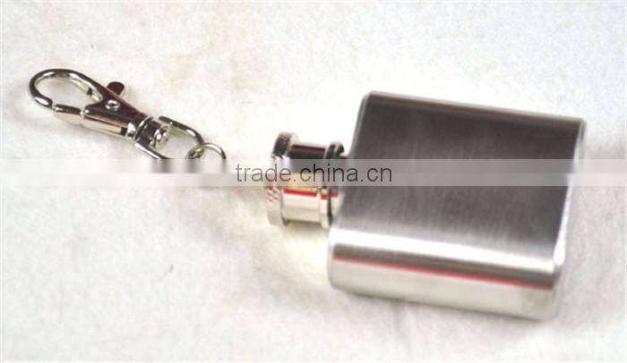 37g Carry a small pot 1oz pot Oiler portable 1 oz hip flask stainless steel hip flask key ring