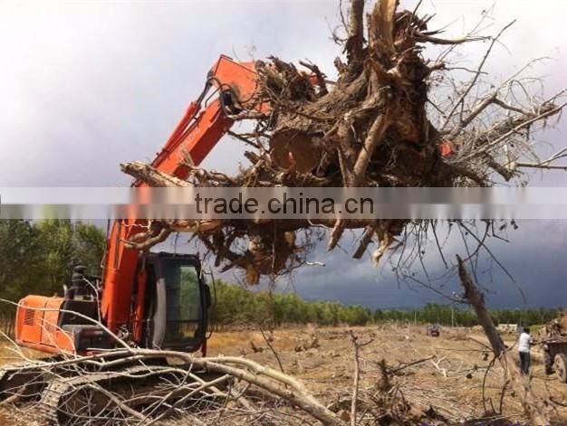 Hitachi zx70 Rotating type hydraulic wood grapple for excavator