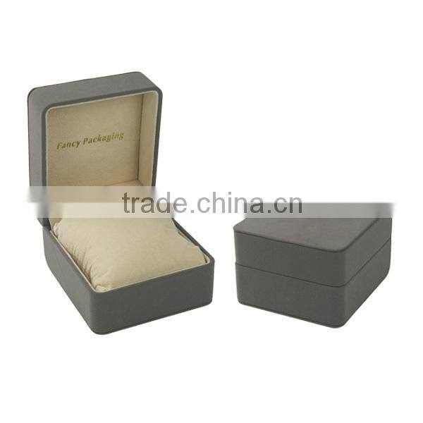Plastic Watch Box with PU Leather Fancy Jewelry Box