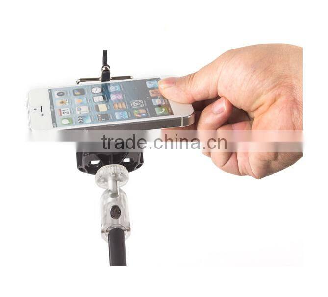 Extendable Handheld Selfie Monopod Stick for Camera with 1/4 Inch Screw Hole and Adjustable Smartphone Adapter