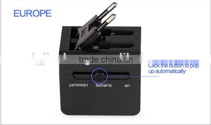 Hot sell promotion gifts internation usa travel universal adapter usb (JS-148)