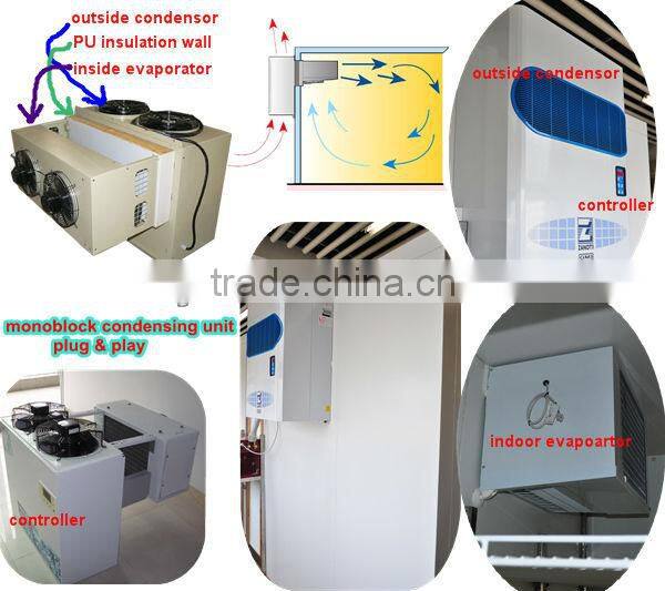 double temperatures cold and freezer room for vegetable &meat