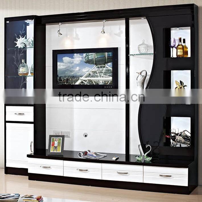 Hot sale living room furniture lcd tv wall units modern lcd tv unit