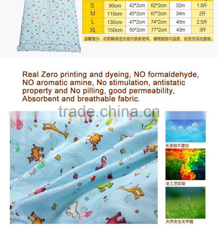 Infant kids anti kicking quilt sleeping bag for four seasons detachable fillings blue style