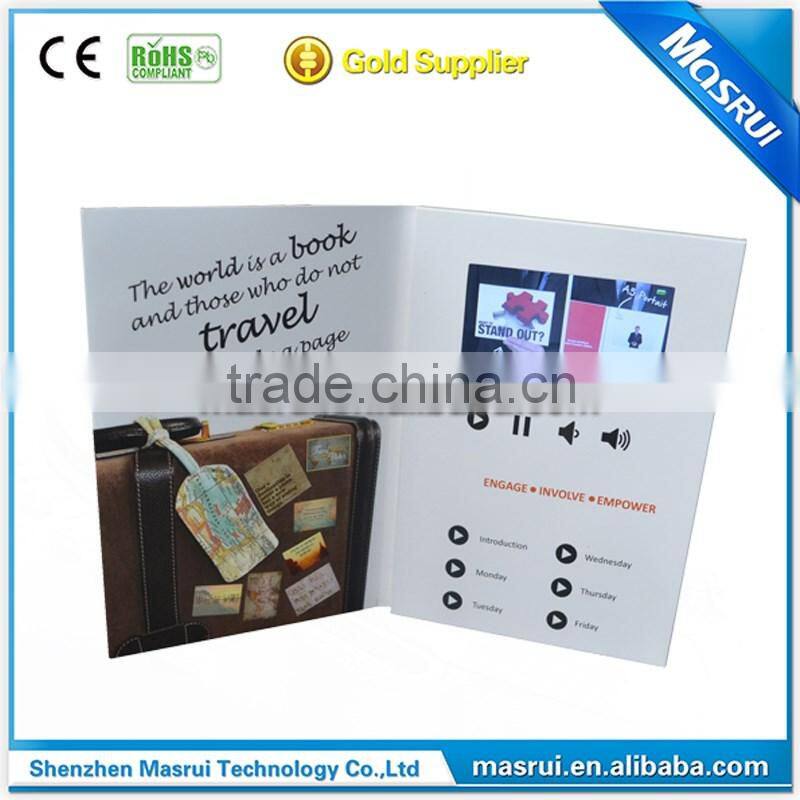 A5/A4 7 inch lcd video brochure card
