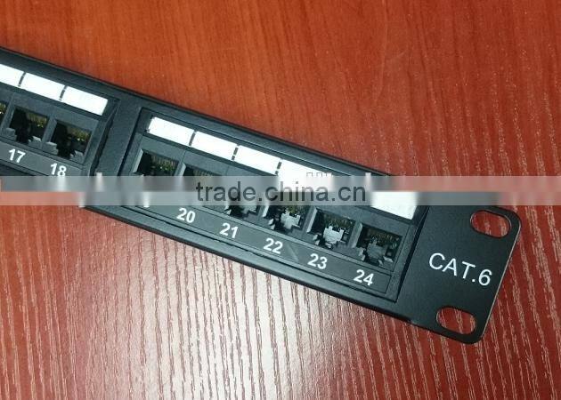 Hot Sale Wall Mount Utp Cat5e/Cat6 Patch Panel 12 24 Port