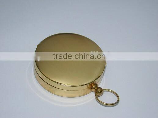 High Quality Outdoor Portable Metal Brass Compass With Lid