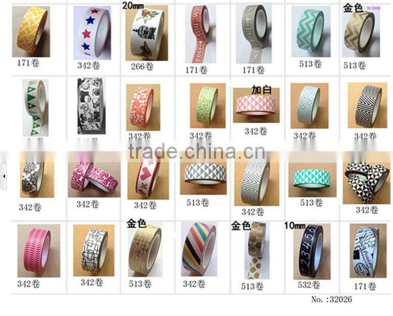 Wholesale YIWU FACTORY 1.5cm x 10m kawaii Japanese Washi rice paper deco adhesive colorful lace Doily MASKING TAPE