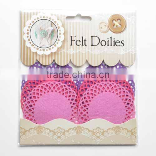 felt doily , handmade felt sticker, scrapbooking sticker, layered sticker , flower felt sticker