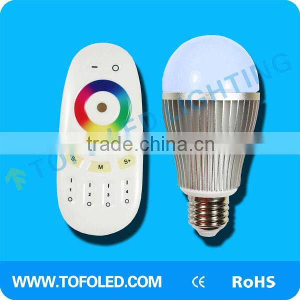 9w RGBW LED Bulb light with remote control