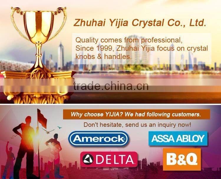 Clear Zinc Alloy Furniture Cabinet Wardrobe Octagonal Crystal Knob