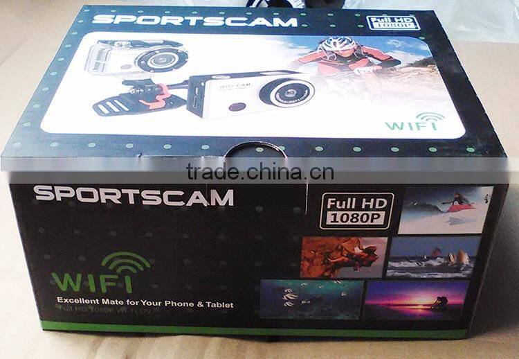 High quality waterproof wifi full hd 1080p action camera sport