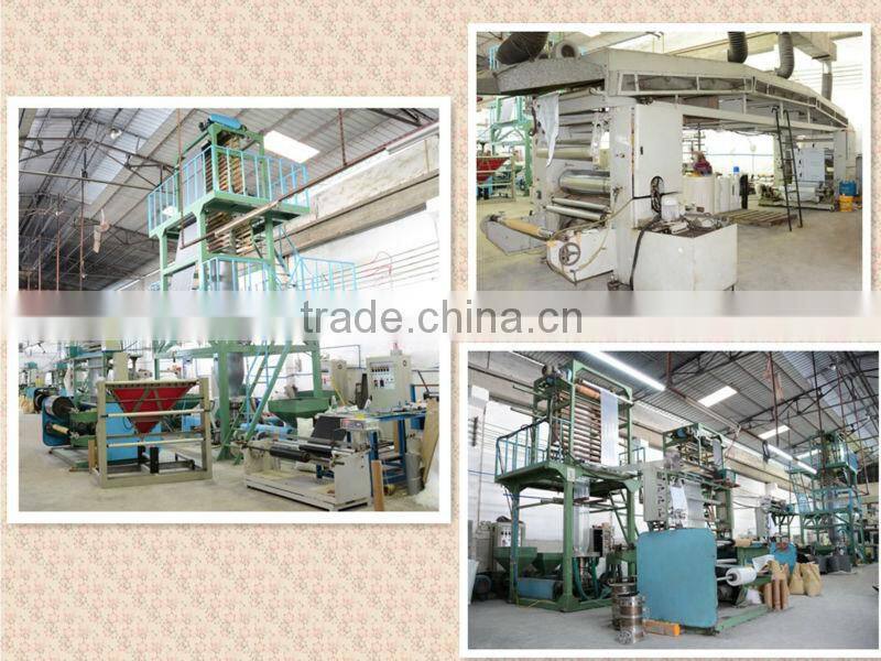 Clear newly fork ears handle plastic bag with printing for cloth