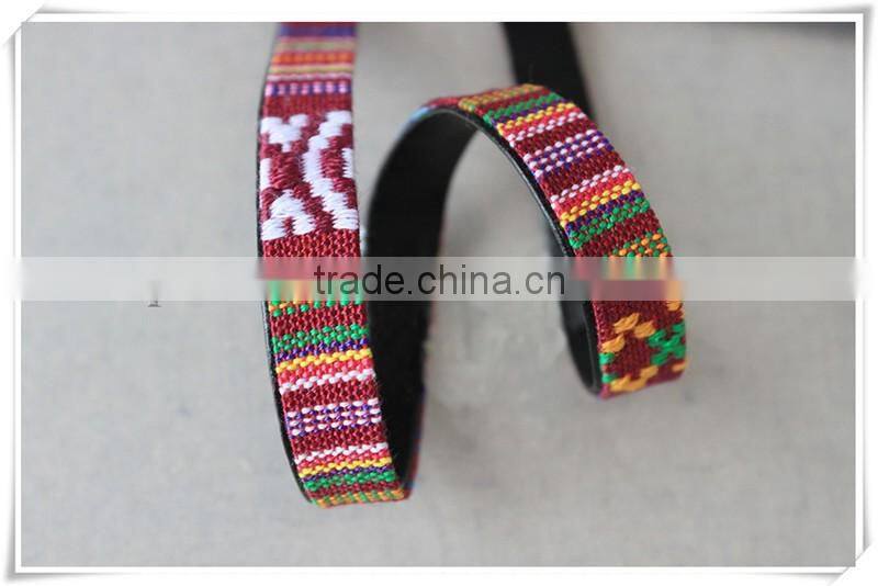Wholesale 1CM width colorful ethnic embroidery bags tape