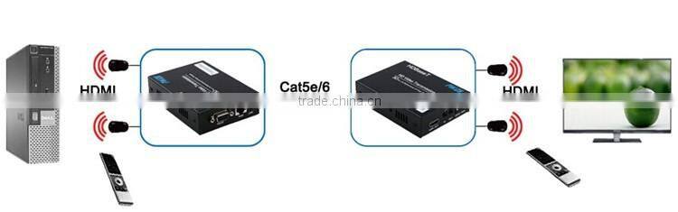 Support RS232 and IR signal bidirectional transmission HD BaseT HDMI extender products