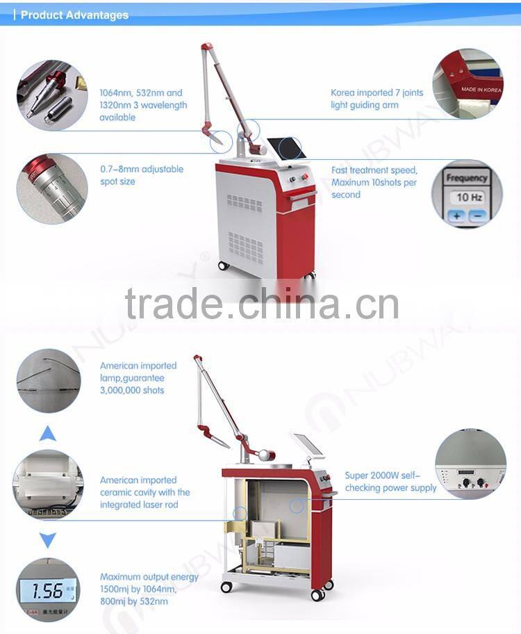 q switch nd yag laser for tattoo removal machine