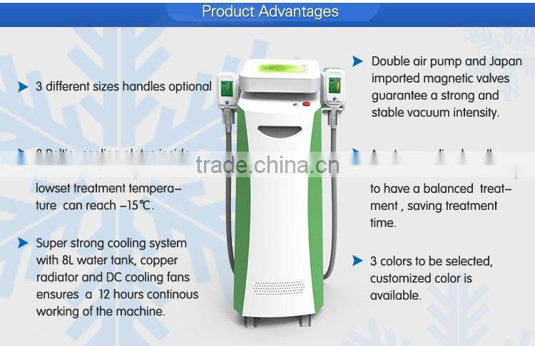 CE / FDA approved safety weight loss freeze fat cryolipolysis professional ce two handles