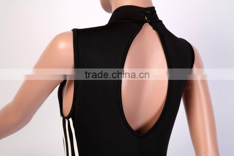 Bonvatt Sexy nightclub Europe and the United States sports women 's sleeveless tight Siamese trousers