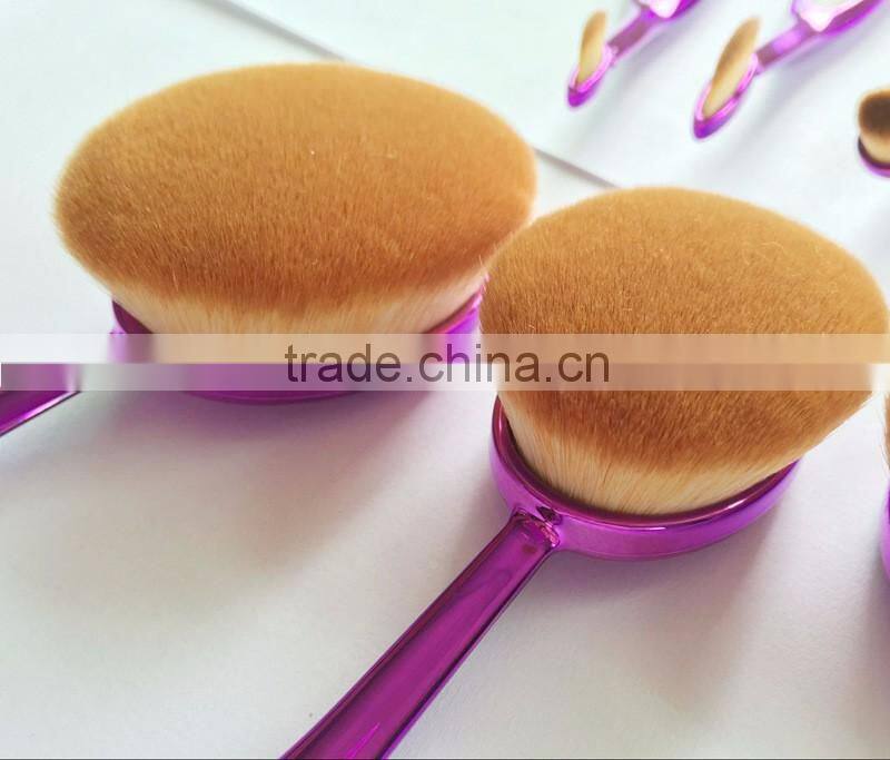 New Arrival red and white Color ToothBrush Style Private Label lip Oval Makeup brush